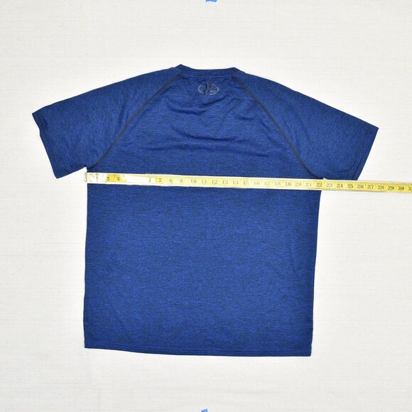 Under Armour Polyester Blue Size L Loose Heatgear Men T Shirt Short Sleeve - Picture 4 of 8